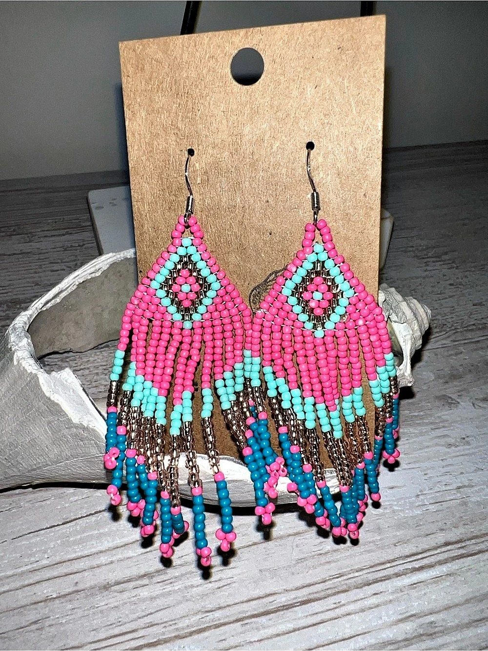 Beaded Fringe Earrings
